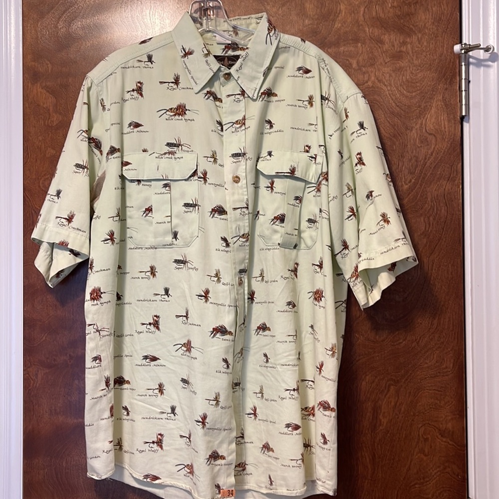 Flint River men’s shirt …make offer!                    fly fishing themed